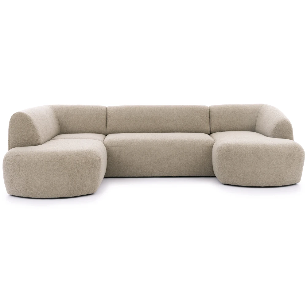 Nowoczesny narożnik Wygodny Mebel zachwyca miękką, organiczną formą i wyjątkowym komfortem użytkowania. Zaokrąglone linie oraz designerska bryła tworzą elegancką strefę relaksu.