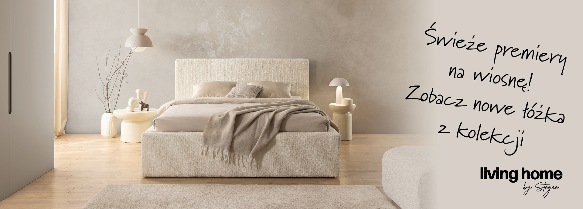 sypialnia z łóżkiem tapicerowanym ZEUS z pojemnikiem na pościel oraz trwałym stelażem metalowym. 