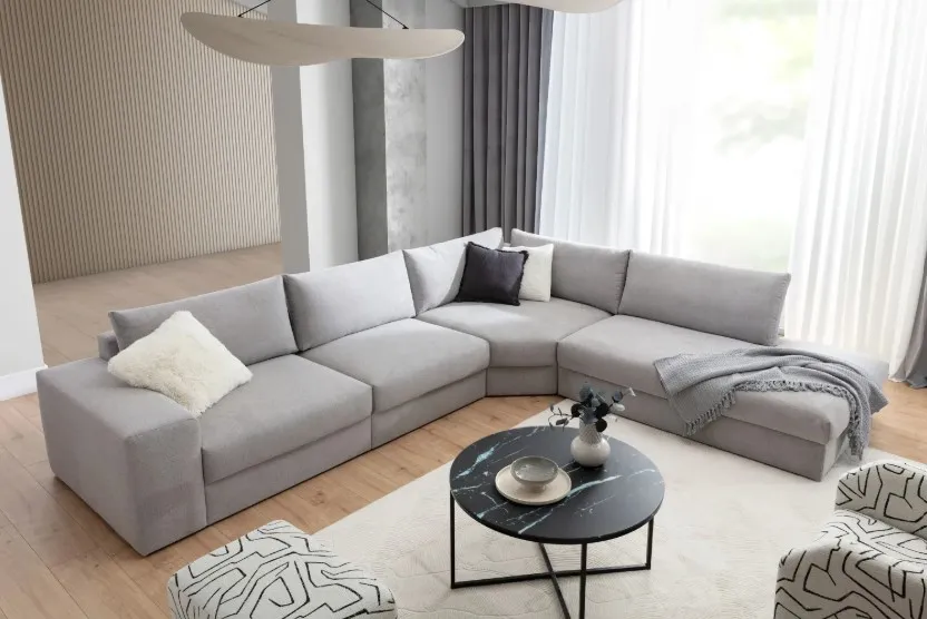 Narożnik hermes large w salonie